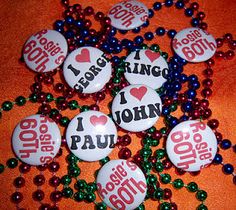 i love ron paul buttons surrounded by beads