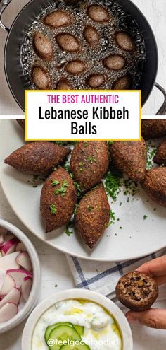 the best authentic lebanse kibbeh balls recipe is in this postcard