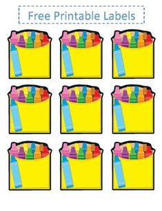 free printable label labels for children's clothing and crafts, including clothes with different colors