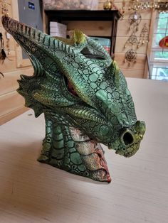 Big Green Dragon Bust Back Flow Incense Burner Fantasy Gifts, Green Dragon, Incense Cones, Incense Burner, Incense, It Cast, Green