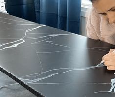 DIY Black Marble Epoxy Countertops - DIY WITH DANIELLE Black Epoxy Countertop