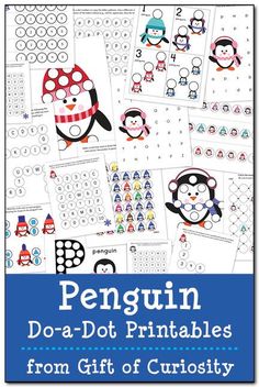 penguin do - a - dot printables from gift of curiosity