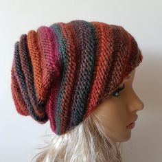 Original hat, handmade of soft yarn: 53% wool, 47% acrylic; seamless, reversible, very comfortable, size: stretchy, best for 54-58 cm (20-22 inch) head. The waiting time is 3-5 days plus delivery time after the purchase. I always try to complete the project as soon as possible, so it may be shorter :-) Ready to ship! Fall Acrylic Beanie One Size Fits Most, Fall Acrylic Beanie One Size, Fall Acrylic Beanie Cap, Adjustable Knit Hats For Fall, Soft Knit Acrylic Hats For Fall, One Size Soft Knit Acrylic Beanie, Fitted Knitted Beanie For Fall, Brown Knit Beanie, Casual One Size Acrylic Bonnet