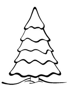 a black and white drawing of a christmas tree