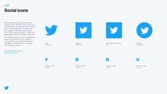 the social icons page on twitter