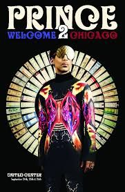 a man standing in front of a stained glass window with the words prince welcome chicago