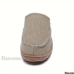 Russoo - Premium Mens Indoor Walking Shoes: Lightweight, Breathable, Anti-skid Slip-ons with Canvas Uppers, Ideal for Autumn and Winter Comfort Casual Breathable Slippers With Round Toe, Casual Slip-ons For Outdoor Activities, Casual Brown Outdoor Slippers, Breathable Slip-on Casual Slippers, Casual Round Toe Slip-ons For Outdoor, Casual Closed Toe Outdoor Slippers, Casual Round Toe Outdoor Slippers, Casual Brown Slip-ons For Outdoor, Casual Beige Slippers With Rubber Sole