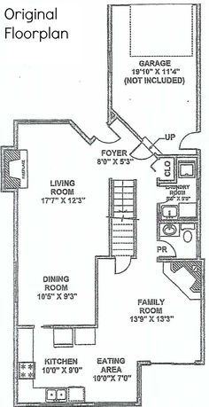 the floor plan for a two bedroom, one bath apartment with an attached kitchen and living room