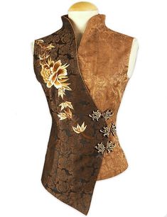 Chinese Blouse, Afrikaanse Mode, Crepe Blouse, 가을 패션, Fantasy Clothing, Steampunk Fashion, Fantasy Fashion, Mode Vintage, Silk Crepe