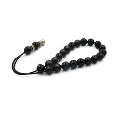 Adjustable Black 8mm Beads, Adjustable Black Rosary With 8mm Beads, Adjustable Black Spiritual Rosary, Elegant Adjustable Rosary, Adjustable Elegant Rosary, Handmade Adjustable Onyx Beads, Adjustable Polished Beads Rosary For Meditation, Adjustable Rosary With Polished Beads For Meditation, Elegant Adjustable Rosary With Polished Beads