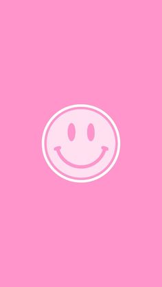 a smiley face on a pink background