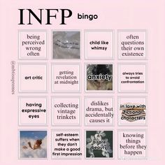 #infp #mbti #cute #pink #journal Infp Bingo, Cute Pink Journal, Infp Mbti, Infp T Personality, Enfp Enfj, Bingo Sets, Infp Personality Type, Pink Journal, Enneagram 4