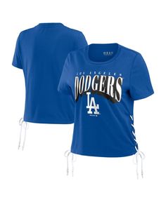 in stock Los Angeles Dodgers Logo, Dodgers Logo, Lace Up T Shirt, Erin Andrews, Women's Wear, Cropped T Shirt, Los Angeles Dodgers, Crop Tshirt, Cotton Shorts