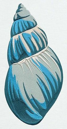 an image of a blue and white seashell