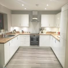 the kitchen is clean and ready for us to use in its new owner's home