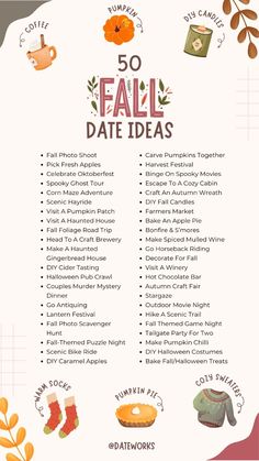 the 50 fall date ideas list