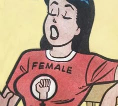 a woman with her mouth open and an expression bubble above her head that says, i am more than the queen? female power