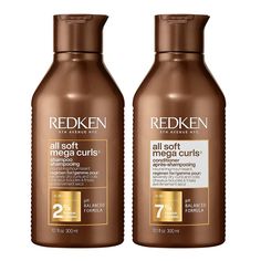 New Redken's All Soft Mega Curls Sulfate-Free Shampoo Gently Cleanses And Moisturizes Severely Dry, Curly And Coily Hair. This Nourishing Shampoo Hydrates, Smooths, And Leaves Hair With A Soft And Shiny Finish. While Redken's All Soft Mega Curls Conditioner Detangles And Moisturizes Severely Dry, Curly And Coily Hair. This Duo Nourishes, Hydrates, Strengthens, And Improves Hair's Manageability. It Also Adds Moisture To Define Curly And Coily Hair. Nourishes Hair Leaving Curls Looking Visibly Hea Redken Shampoo And Conditioner, Curly Shampoo, Redken Shampoo, Redken All Soft, Curl Conditioner, Curl Shampoo, Redken Hair Products, Shampoo And Conditioner Set, Hydrating Shampoo