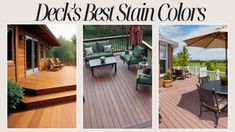 the deck's best stain colors are available in several different styles and colors, including teak