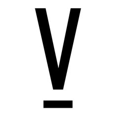 a black and white photo of the letter v