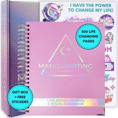 a pink spiral notebook with the words, i have the power to change my life