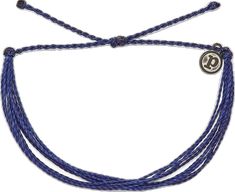 Its the bracelet that started it all. Each one is handmade from waxed string cording, waterproof and totally uniquein fact, the more you wear it, the cooler it looks. Grab this Bright Solid Indigo bracelet and feel the Pura Vida vibes. Founded in Costa Rica, Pura Vida Bracelets provides sustainable jobs to artisans worldwide and raises awareness for charities with products that give back. Dark blue cord bracelet makes a great birthday gift for her or him. | Pura Vida string bracelet in solid ind Costa Rica Pura Vida, Bracelets Black, Pura Vida Bracelets, Cord Bracelet, Great Birthday Gifts, String Bracelet, Give Back, Birthday Gift For Her, Cord Bracelets