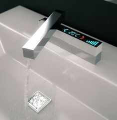 a faucet that is running water out of it