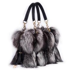 Fur Bags, Fur Handbag, Crossbody Bag Pattern, Fur Purse, Fur Handbags, Real Leather Bags, Fur Bag, Silver Fox, Real Fur