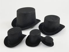 "~ Flocked plastic Black Top Hats. ~ Quantity: 2\" 12pcs/unit; 4\" 12pcs/unit; 4.5\" 12pcs/unit; 6.5\" 6pcs/unit; 8\" 3pcs/unit; ~ Size: available in 2\", 4\", 4.5\", 6.5\", 8\" (size is brim to brim). ~ Great for party decoration, holiday decorations, doll and bear craft projects..." Western Wedding Favors, Mini Cowboy Hat, Black Top Hat, Black Top, Mini Top Hat, Bear Crafts, Top Crafts, Black Christmas, Star Images