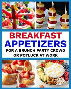 breakfast appetizers for a brunch party crowd or potluck at work