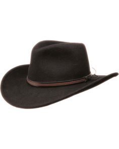 Black Creek Men's Black Crushable Wool Hat, Black Black Western Hat, Black Wool Rodeo Hat, Black Felt Cowboy Hat Men, Cheap Black Brimmed Cowboy Hat, Cowboy Hat Black Felt, Felt Cowboy Hat, Mens Western, Felt Cowboy Hats, Black Curves