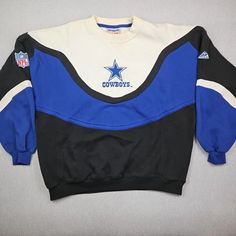 Vtg Dallas Cowboys Apex One Pro Line Wave Sweatshirt 90's Rare HTF Super Bowl XL | eBay Dallas Cowboys Vintage Crewneck, Wave Sweatshirt, Dallas Cowboys Outfits, Vintage Dallas Cowboys, Cowboys Football, Vintage Cowboy, Vintage Crewneck, Football Outfits, Dallas Cowboys