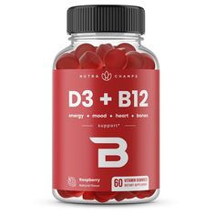 Vitamin's B12 and D3, "the sunshine vitamin", are some of the most effective solutions to support healthy energy levels, balance your metabolism, boost mood, and support bone strength and heart health. And now you get to conveniently enjoy them both in the form of an absolutely delicious gummy. Combined with Folate, B9, you have the perfect trio to feel healthier and happier! B12 and D3 can help provide you with a smooth flow of energy, focus, and positivity to take on the day. Our gummies use t Heart Bones, D3 Vitamin, Gummy Vitamins, Vitamins For Women, Mood Boost, Healthy Energy, Vitamin B12, Vitamin D3, Folic Acid