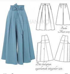 FREE PATTERN ALERT: 15+ Pants and Skirts Sewing Tutorials: Get access to hundreds of free sewing patterns and unique modern designs Skirt Sewing Tutorial, Diy Sy, Stil Boho, Palazzo Pant, Dress Sewing Patterns, Sewing For Beginners