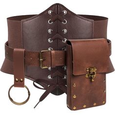 PRICES MAY VARY. -Enhance your Renaissance costume with our Belt Pouch Black/Brown, Corset Waistband + leather Strap Keyring + Coin Purse + Light Up Magic Cork Potion Bottle Set（Green/purple/red/pink led lights）. This set features a durable leather belt, an adjustable belt pouch, and two 200ml glass potion bottle/vials, perfect for Festival Medieval Dress Up，Steampunk Style，Pirate & Assassin play, LARP Ren Faire, Halloween or cosplay parties. -Stand out in the dark and add a touch of magic to yo Ren Faire Costume, Steampunk Halloween, Medieval Belt, Viking Costume, Belt Pouch, Halloween Accessories, Larp, Vintage Costumes, Waist Bag