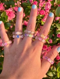 Homemade Resin Flower Rings, Cute Rings, Resin Rings Homemade Resin, Rings Resin, Rings Cute, Resin Rings, Flower Rings, Resin Ring, Greenville Sc, Resin Flowers, Childrens Jewelry