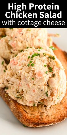 chicken salad with cottage cheese on toasted bread is the perfect side dish for any meal