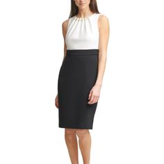 Talk About Polished. Jessica Howard Takes The Sheath Dress To A Whole New Level Of Sophistication With This Two-Tone Design, Complete With Shimmering Faux Pearls. Tailored Fit Through The Chest, Waist, And Hips; Sits Close To The Body Scuba: Structured And Supportive Crewneck With Faux-Pearl Trim; Sheath Silhouette Hidden Back Zipper Closure Two-Tone Design Polyester/Spandex; Lining: Polyester Model Is Wearing Size 6 Purple Flowy Dress, Lulus Bridesmaid Dresses, Plunge Neck Maxi Dress, Summer Gowns, Gorgeous Maxi Dresses, French Connection Dress, Jessica Howard, Dress The Population, Floral Print Maxi Dress