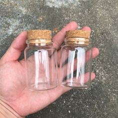 80 ml Glass Spice Jar with Cork Lid - wnkrs Favour Jars, Cork Jewelry, Small Glass Jars, Small Glass Bottles, Empty Jar, Wedding Gift Wrapping, Glass Spice Jars, Glass Bottles With Corks, Wedding Bottles