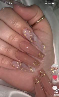 Red Nail Designs For Prom, Trendy Short Nail Designs, Gold Acrylic Nails, Girly Acrylic Nails, Long Acrylic Nails Coffin, Long Square Acrylic Nails, Acrylic Nails Coffin Short, Pink Acrylic Nails