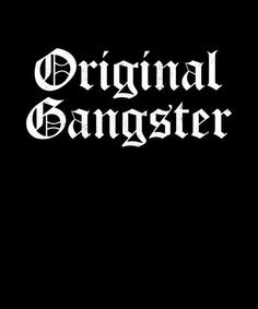 the original gangster logo on a black background