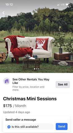 the christmas mini session is on sale for $ 75 / month