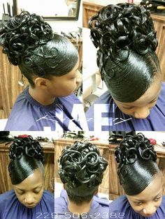 101714 Microwave Ponytail Black Women, Black Hair Updo Hairstyles Wedding, Women Updo Hairstyles, Updos For Natural Hair, Black Women Updo, Black Women Updo Hairstyles, Summer Hair Care, Ethnic Hair