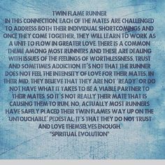 a poem written in blue ink on a piece of paper that says, twin flame runner