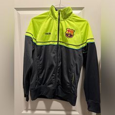 Fc Barcelona Warmup Jacket. Brand New Never Worn. Comes With A Tag . There Are Very Small Stains Above The Crest But Not Noticeable Yellow Sportswear Outerwear For Fall, Yellow Long Sleeve Track Jacket For Outdoor, Yellow Long Sleeve Track Jacket For Winter, Yellow Long Sleeve Sportswear Outerwear, Yellow Sportswear Outerwear For Winter, Sporty Yellow Long Sleeve Outerwear, Fc Barcelona Jacket, Barcelona Jacket, Supreme Hoodie