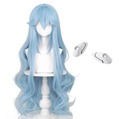 PRICES MAY VARY. 【Buy 1 Wig Get 2 Clips & 1 Cap】- Package included 1x long blue wig + 2x hairpins + 1x wig cap. 【Material】- 100% imported premium fibers. Can be re-style or cut within 356°F, natural appearance with a healthy satin sheen, good texture and soft touch. 【Thick Enough】- Will not reveal the built-in mesh to embarrassing you. Perfect for Addison cosplay, Halloween cosplay Costume and other themed parties. 【Adjustable】- The adjustment range of head circumference is 19.6''-23.6'', suitab Cool Hair Designs, Kawaii Wigs, Anime Wigs, Long Hair Wigs, Blue Wig, Cosplay Hair, Halloween Hair, Anime Hair, Costume Wigs