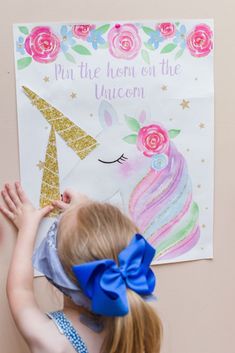 This adorable UNICORN party game printable is perfect for your child's unicorn themed birthday celebration! You will receive 16x20 inch and one 8.5x11 inch high resolution (300dpi), digital PDF files. Instant Download Within minutes after your purchase, you’ll see a link to the downloads page where you can download your file(s). Simply print out at home or upload to your favorite printing company. No personalize with instant download. Pin The Horn On The Unicorn, Parisian Birthday Party, Girls Birthday Party Games, Sunshine Birthday Parties, Owl Birthday Parties, Ninja Birthday Parties, Unicorn Pin, Boho Birthday Party, Birthday Party Cups