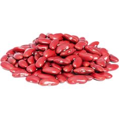 a pile of red beans on a white background