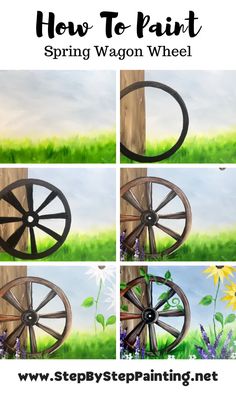 how to paint a wagon wheel with step by step painting instructions for kids and adults