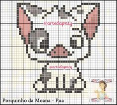 a cross stitch pattern with a dog's face